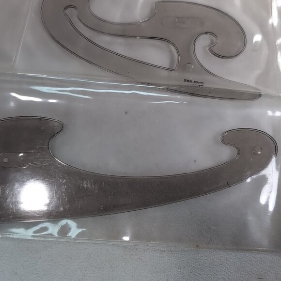 2 Charvoz 34-5303 Vintage French Curve Clear Platic Drafting Drawing Engineering - Picture 5 of 7